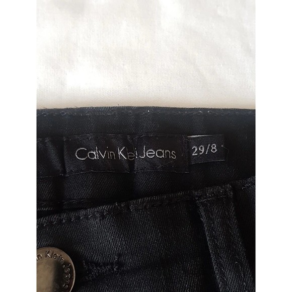 Calvin Klein Jeans Womens Pants Size 29 Size 8 Black Leggings Stretch Mid Rise - Picture 6 of 14